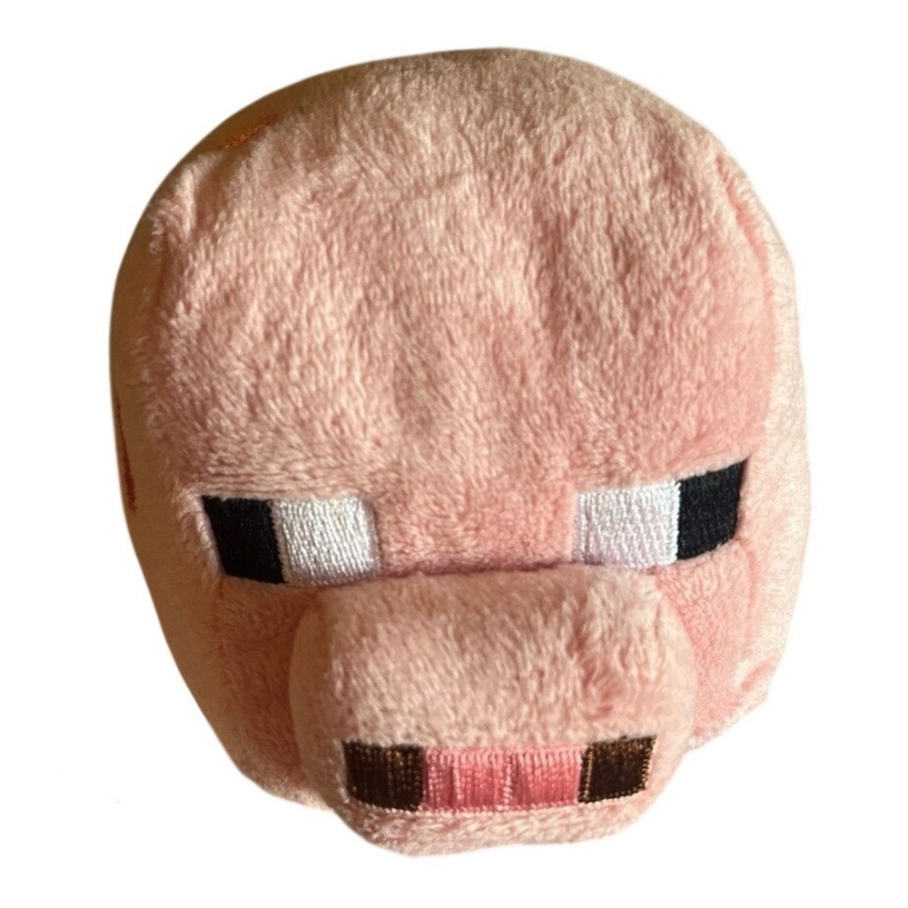 Minecraft Pig Plush Pink Stuffed Animal Pixelated Video Game Toy Mojang 6"